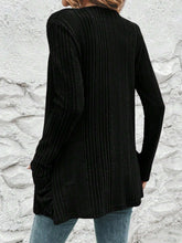 Load image into Gallery viewer, Pocketed Open Front Long Sleeve Cardigan
