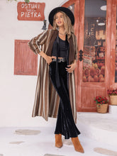 Load image into Gallery viewer, Striped Open Front Long Sleeve Outerwear
