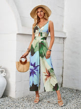 Load image into Gallery viewer, Cutout Printed Wide Strap Jumpsuit
