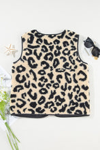 Load image into Gallery viewer, Leopard Button Up Vest Coat
