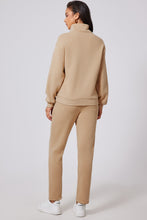 Load image into Gallery viewer, Half Snap Turtleneck Top and Pants Active Set
