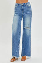 Load image into Gallery viewer, Risen Full Size High Rise Frayed Hem Wide Leg Jeans
