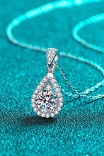 Load image into Gallery viewer, 2 Carat Moissanite Teardrop Pendant 925 Sterling Silver Necklace
