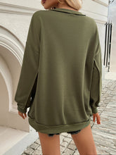 Load image into Gallery viewer, Devine Half Button Long Sleeve Sweatshirt
