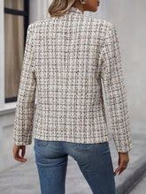 Load image into Gallery viewer, Plaid Open Front Long Sleeve Jacket
