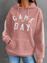 Load image into Gallery viewer, GAME DAY Football Drawstring Long Sleeve Hoodie
