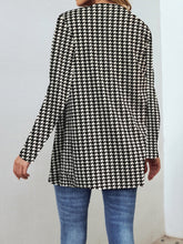 Load image into Gallery viewer, Houndstooth Open Front Long Sleeve Jacket
