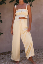 Load image into Gallery viewer, Ruffled Sleeveless Top and Wide Leg Pants Set
