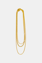 Load image into Gallery viewer, Stainless Steel 18K Gold-Plated Triple Layer Necklace
