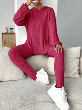 Load image into Gallery viewer, Round Neck Dropped Shoulder Hoodie and Pants Set
