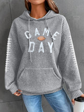 Load image into Gallery viewer, GAME DAY Football Drawstring Long Sleeve Hoodie
