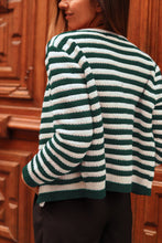 Load image into Gallery viewer, Striped Button Up Long Sleeve Cardigan
