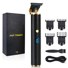 Load image into Gallery viewer, Men Hair Clippers, Professional Outliner Hair Trimmer Cordless, Mens Beard Trimmer, Wireless Hair Cutting Kit for Barbers, USB Rechargeable, Black and Gold Amazon Platform Banned
