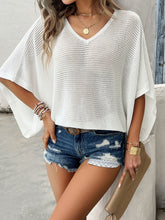 Load image into Gallery viewer, V-Neck Batwing Sleeve Knit Top
