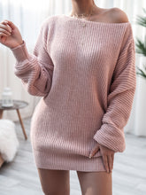 Load image into Gallery viewer, Rib-Knit Mini Sweater Dress
