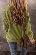 Load image into Gallery viewer, Textured Round Neck Long Sleeve Sweatshirt
