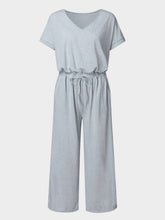 Load image into Gallery viewer, V-Neck Short Sleeve Jumpsuit
