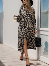 Load image into Gallery viewer, Perfee Printed Long Sleeve Midi Dress
