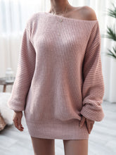 Load image into Gallery viewer, Rib-Knit Mini Sweater Dress
