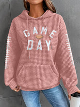 Load image into Gallery viewer, GAME DAY Football Drawstring Long Sleeve Hoodie
