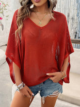 Load image into Gallery viewer, V-Neck Batwing Sleeve Knit Top
