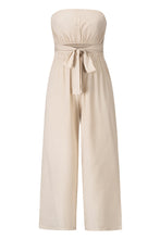 Load image into Gallery viewer, Tied Cutout Tube Wide Leg Jumpsuit
