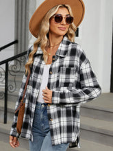 Load image into Gallery viewer, Plaid Collared Neck Long Sleeve Shirt
