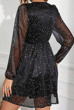 Load image into Gallery viewer, Glitter Surplice Long Sleeve Mini Dress
