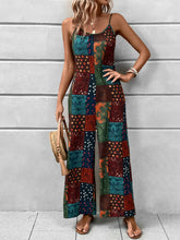 Load image into Gallery viewer, Printed Scoop Neck Spaghetti Strap Jumpsuit
