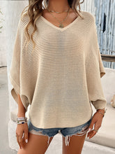 Load image into Gallery viewer, V-Neck Batwing Sleeve Knit Top
