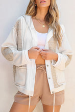 Load image into Gallery viewer, Drawstring Color Block Long Sleeve Jacket
