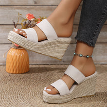 Load image into Gallery viewer, Open Toe Wedge Sandals
