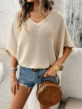 Load image into Gallery viewer, V-Neck Batwing Sleeve Knit Top
