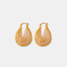 Load image into Gallery viewer, Copper Glass Stone U Shape Earrings
