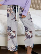 Load image into Gallery viewer, Round Neck Top and Printed Pants Lounge Set
