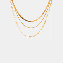 Load image into Gallery viewer, 18K Gold-Plated Triple-Layered Necklace
