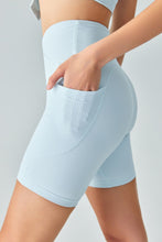 Load image into Gallery viewer, V-Waist Ribbed Sports Biker Shorts with Pockets
