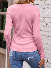 Load image into Gallery viewer, Full Size Ruched V-Neck Long Sleeve T-Shirt
