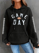 Load image into Gallery viewer, GAME DAY Football Drawstring Long Sleeve Hoodie
