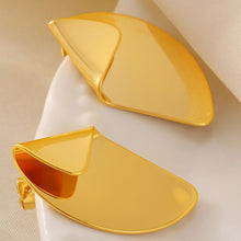 Load image into Gallery viewer, 18K Gold-Plated Irregular Fan-Shaped Earrings
