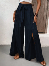 Load image into Gallery viewer, Honey Tied Slit Wide Leg Pants
