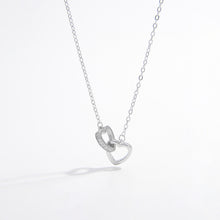 Load image into Gallery viewer, 925 Sterling Silver Inlaid Zircon Heart Necklace
