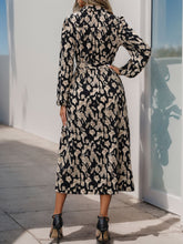 Load image into Gallery viewer, Perfee Printed Long Sleeve Midi Dress
