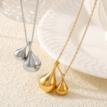 Load image into Gallery viewer, Stainless Steel Water Drop Shape Pendant Necklace
