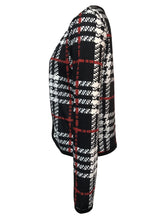 Load image into Gallery viewer, Plaid Open Front Long Sleeve Jacket
