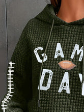 Load image into Gallery viewer, GAME DAY Football Drawstring Long Sleeve Hoodie
