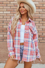 Load image into Gallery viewer, Plaid Button Up Long Sleeve Shacket
