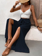 Load image into Gallery viewer, Honey Tied Slit Wide Leg Pants
