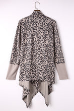 Load image into Gallery viewer, Leopard Open Front Long Sleeve Cover-Up
