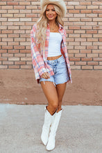 Load image into Gallery viewer, Plaid Button Up Long Sleeve Shacket
